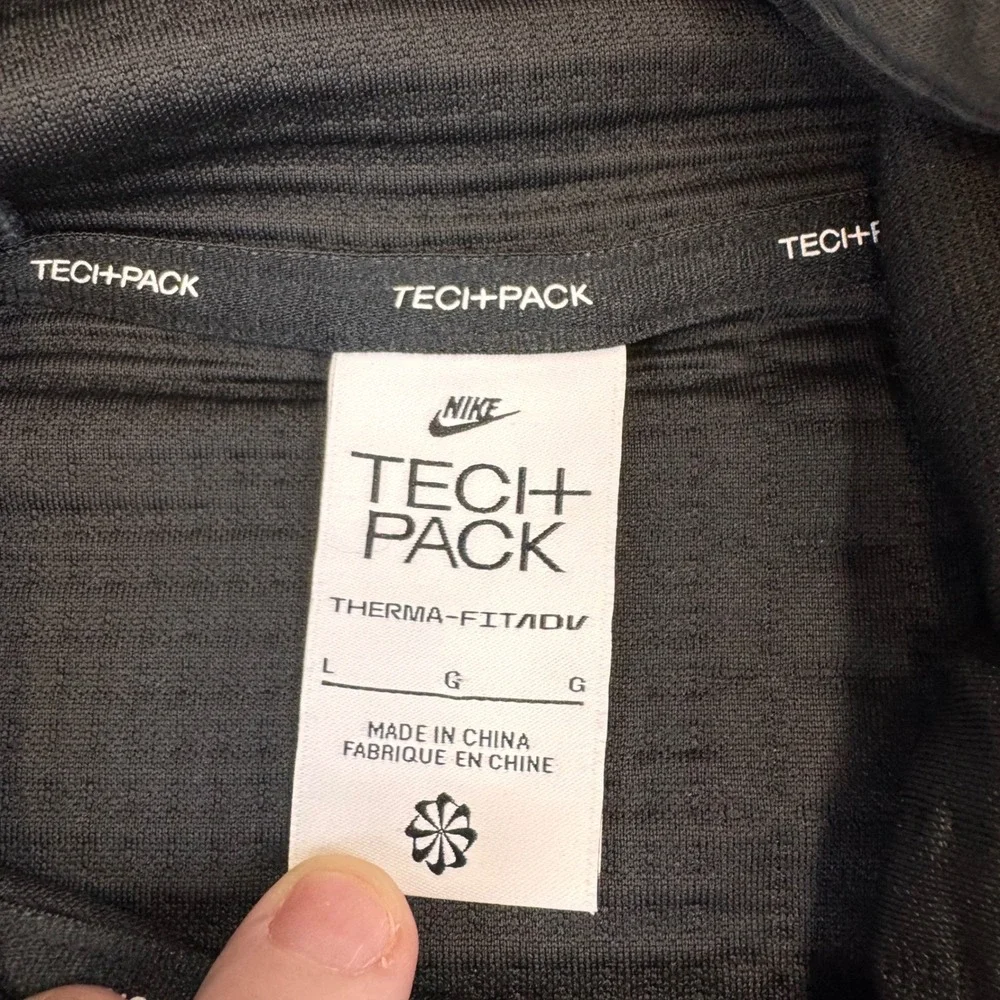 Nike Tech Pack SET Therma-FIT ADV Quilted Hoodie Men Size L‎ Pants XL Dark Gray